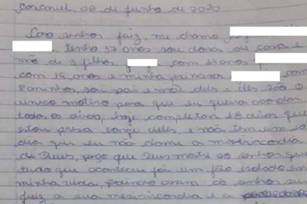 No Paraná, mulher acusada de roubo deixa a cadeia após escrever carta pedindo perdão pelo crime
