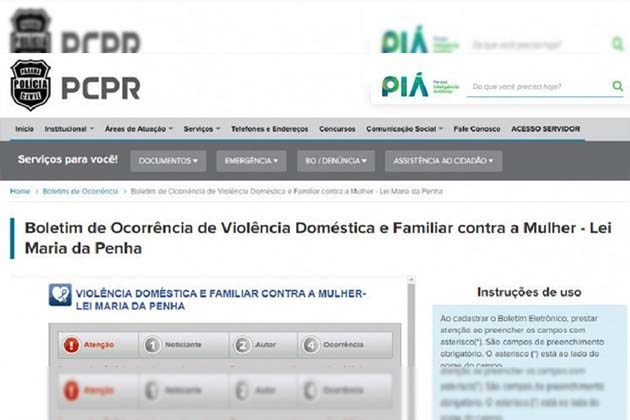 Agora vítimas de violência doméstica de todo o Paraná podem fazer denúncias através da internet