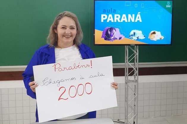 Programa “Aula Paraná” atinge 2 mil transmissões para todo o estado