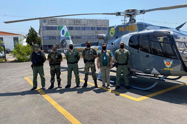 Com apoio aéreo, Polícia Militar fiscaliza Parques Estaduais do Paraná