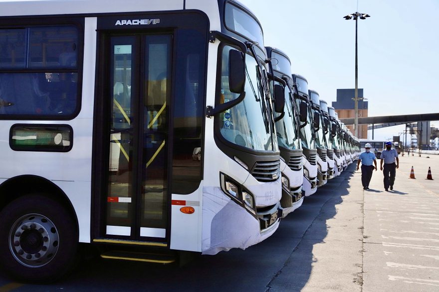 Porto de Paranaguá embarca 157 ônibus em 10 horas e bate novo recorde