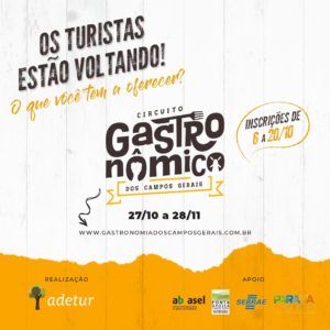 Empresas podem se inscrever para participar do Circuito Gastronômico dos Campos Gerais