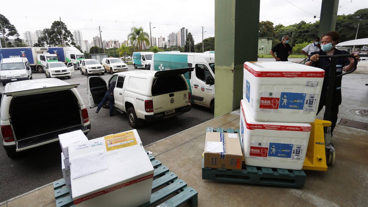 Secretaria da Saúde distribui nesta terça-feira mais 233,6 mil vacinas contra a Covid-19