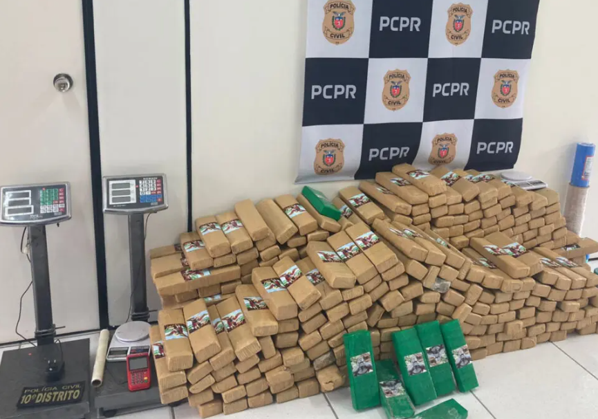 Polícia Civil prende traficante de drogas com 400 quilos de maconha no Paraná