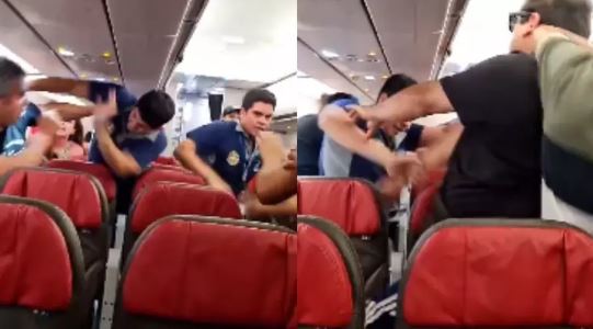 Tapas e socos: Voo tem briga entre passageiros e funcionários; veja o vídeo