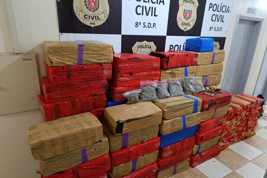 Forças de segurança apreendem mais de 5 toneladas de drogas em pouco mais de 24 horas no Paraná